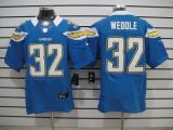 Nike San Diego Chargers #32 Eric Weddle Electric Blue Alternate Men‘s Stitched NFL Elite Jersey