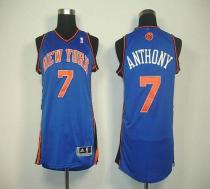 New York Knicks -7 Carmelo Anthony Blue Revolution 30 Stitched NBA Jersey