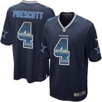 Nike Cowboys -4 Dak Prescott Navy Blue Team Color Stitched NFL Limited Strobe Jersey