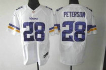 Nike Vikings -28 Adrian Peterson White Stitched NFL Elite Jersey