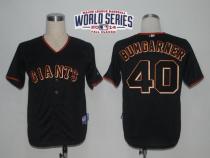 San Francisco Giants #40 Madison Bumgarner Black Cool Base W 2014 World Series Patch Stitched MLB Je