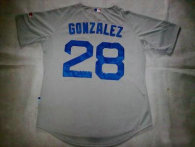 Boston Red Sox #28 Adrian Gonzalez Grey Stitched MLB Jersey
