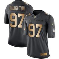 Nike Cowboys -97 Taco Charlton Black Stitched NFL Limited Gold Salute To Service Jersey