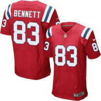 Nike Patriots -83 Martellus Bennett Red Alternate Stitched NFL Elite Jersey