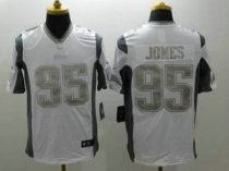 Nike New England Patriots -95 Chandler Jones White Stitched NFL Limited Platinum Jersey