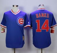 Chicago Cubs -14 Ernie Banks Blue Cooperstown Stitched MLB Jersey