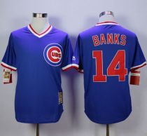 Chicago Cubs -14 Ernie Banks Blue Cooperstown Stitched MLB Jersey