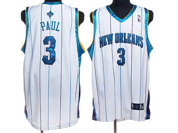 New Orleans Pelicans -3 Chris Paul Stitched White NBA Jersey