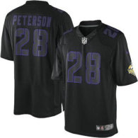 Nike Vikings -28 Adrian Peterson Black Stitched NFL Impact Limited Jersey