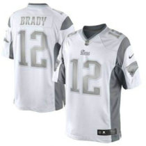 Nike New England Patriots -12 Tom Brady Silver Grey