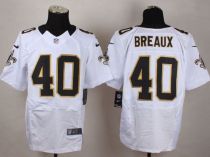 Nike New Orleans Saints #40 Delvin Breaux White Men's Stitched NFL Elite Jersey