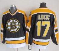 Boston Bruins -17 Milan Lucic Black CCM Throwback New Stitched NHL Jersey