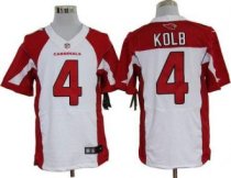 Nike Cardinals -4 Kevin Kolb White Men's Stitched NFL Elite Jersey