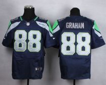 Nike Seattle Seahawks #88 Jimmy Graham Steel Blue Team Color Men's Stitched NFL Elite Jersey