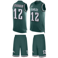 Eagles -12 Randall Cunningham Midnight Green Team Color Stitched NFL Limited Tank Top Suit Jersey