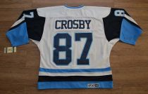 Pittsburgh Penguins -87 Sidney Crosby Stitched White Blue CCM Throwback NHL Jersey
