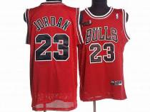 Chicago Bulls -23 Michael Jordan Stitched Red Champion Patch NBA Jersey