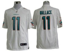Nike Dolphins -11 Mike Wallace White Stitched NFL Game Jersey