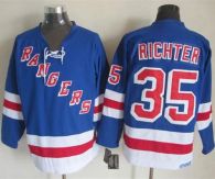 New York Rangers -35 Mike Richter Light Blue CCM Throwback Stitched NHL Jersey