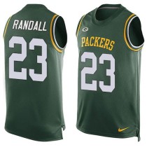 Nike Green Bay Packers -23 Damarious Randall Green Team Color Stitched NFL Limited Tank Top Jersey
