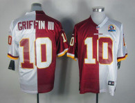 Nike Washington Redskins -10 Robert Griffin III Burgundy Red White With Hall of Fame 50th Patch Men'