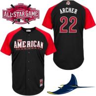 Tampa Bay Rays #22 Chris Archer Black 2015 All-Star American League Stitched MLB Jersey