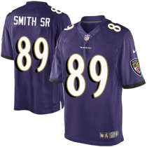 Nike Baltimore Ravens -89 Steve Smith Purple Team Color NFL Limited Jersey(2014 New)