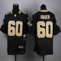 Nike New Orleans Saints -60 Max Unger Black Team Color Stitched NFL Elite Jersey