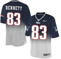 Nike Patriots -83 Martellus Bennett Navy Blue Grey Stitched NFL Elite Fadeaway Fashion Jersey