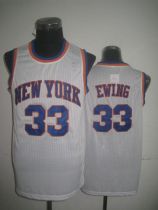 New York Knicks -33 Patrick Ewing White Throwback Stitched NBA Jersey