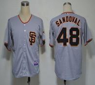 San Francisco Giants #48 Pablo Sandoval Grey 2012 Road 2 Stitched MLB Jersey