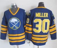 Buffalo Sabres -30 Ryan Miller Navy Blue CCM Throwback Stitched NHL Jersey