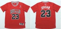 Chicago Bulls -23 Michael Jordan Red Short Sleeve Stitched NBA Jersey