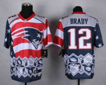 Nike New England Patriots -12 Tom Brady Navy Blue NFL Elite Noble Fashion Jersey