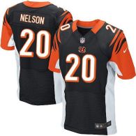 Nike Bengals -20 Reggie Nelson Black Team Color Men's Stitched NFL Elite Jersey