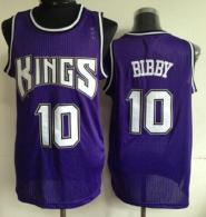 Sacramento Kings -10 Mike Bibby Purple Throwback Stitched NBA Jersey