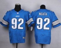 Nike Detroit Lions -92 Haloti Ngata Blue Team Color Stitched NFL Elite Jersey