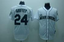Seattle Mariners #24 Ken Griffey Stitched White MLB Jersey