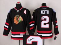 Chicago Blackhawks -2 Duncan Keith Black Autographed Stitched NHL Jersey