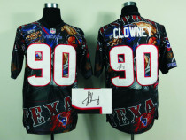 Nike Houston Texans #90 Jadeveon Clowney Team Color NFL Elite Fanatical Version Autographed Jersey