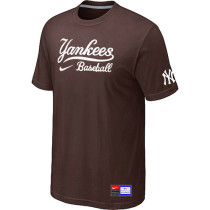 New York Yankees Brown Nike Short Sleeve Practice T-Shirt
