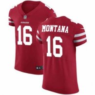 Nike 49ers -16 Joe Montana Red Team Color Stitched NFL Vapor Untouchable Elite Jersey