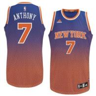 New York Knicks -7 Carmelo Anthony Blue Resonate Fashion Swingman Stitched NBA Jersey