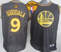 Golden State Warriors -9 Andre Iguodala Black Precious Metals Fashion The Finals Patch Stitched NBA