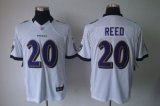 Nike Ravens -20 Ed Reed White Stitched NFL Limited Jersey