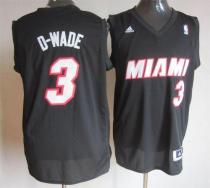 Miami Heat -3 Dwyane Wade Black WADE Fashion Stitched NBA Jersey