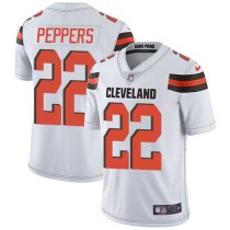 Nike Browns -22 Jabrill Peppers White Stitched NFL Vapor Untouchable Limited Jersey