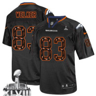 Nike Denver Broncos #83 Wes Welker New Lights Out Black Super Bowl XLVIII Men's Stitched NFL Elite J