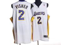 Los Angeles Lakers -2 Derek Fisher Stitched White NBA Jersey