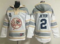 New York Yankees -2 Derek Jeter White Sawyer Hooded Sweatshirt MLB Hoodie